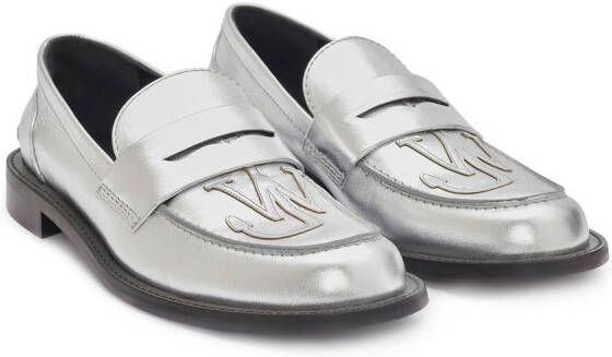JW Anderson Loafers met logopatch Zilver