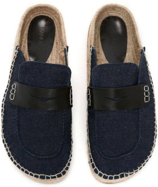 JW Anderson Muiltjes met raffia zool Blauw