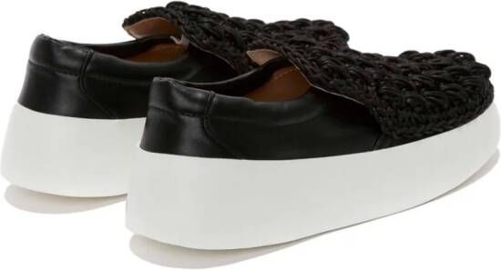 JW Anderson Popcorn leren sneakers Zwart