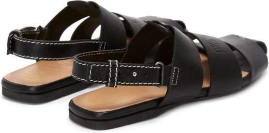 JW Anderson Sandalen met logo-reliëf Zwart