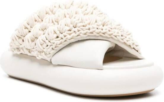 JW Anderson Popcorn Twist sandalen met plateauzool Wit