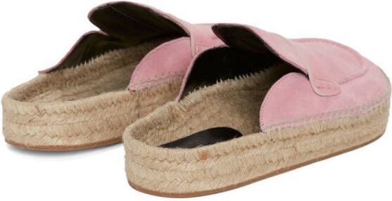 JW Anderson Suède espadrille loafers Roze