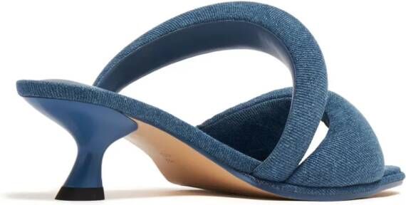 JW Pei Gewatteerde denim muiltjes Blauw