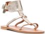 K. Jacques Leren sandalen Goud - Thumbnail 2