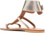 K. Jacques Leren sandalen Goud - Thumbnail 3