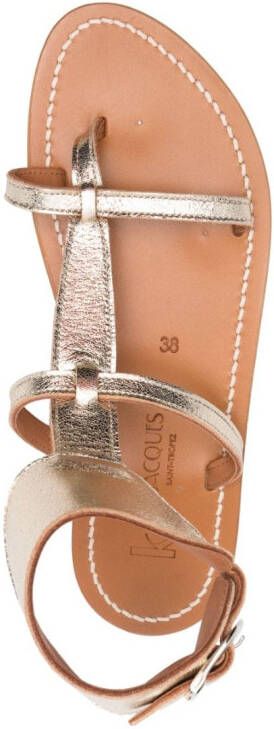 K. Jacques Leren sandalen Goud