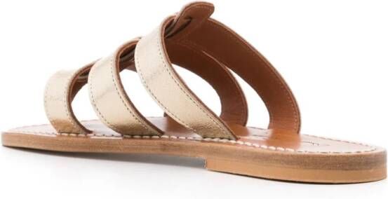 K. Jacques Dolon metallic slippers Goud