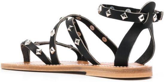 K. Jacques Epicure leren sandalen Zwart