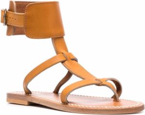 K. Jacques Leren sandalen Beige