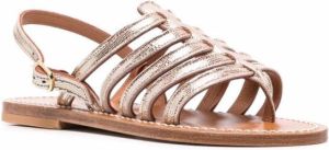 K. Jacques Leren sandalen Beige