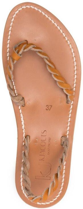 K. Jacques Leren sandalen Bruin