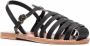 K. Jacques Leren sandalen Zwart - Thumbnail 1
