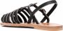 K. Jacques Leren sandalen Zwart - Thumbnail 2