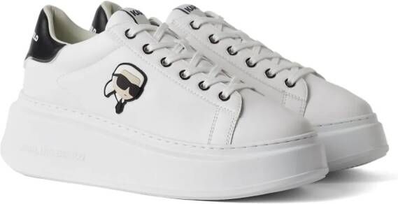 Karl Lagerfeld Ikon NFT Kapri leren sneakers Wit