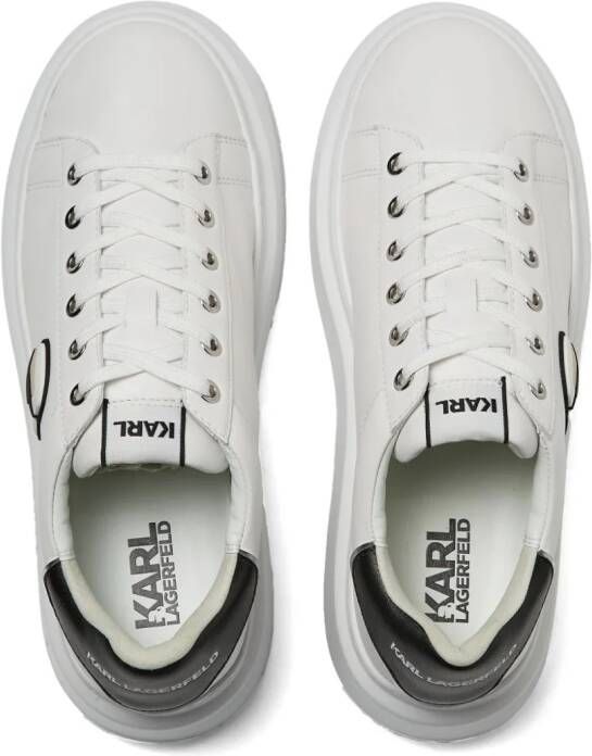 Karl Lagerfeld Ikon NFT Kapri leren sneakers Wit