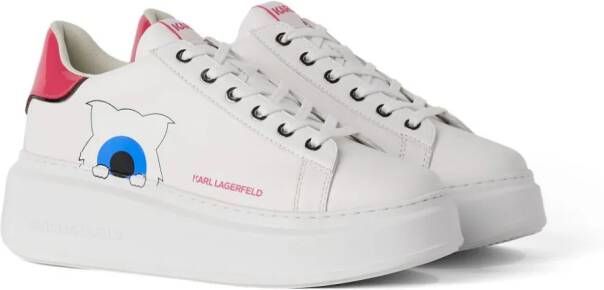 Karl Lagerfeld x Darcel Disappoints leren sneakers Wit