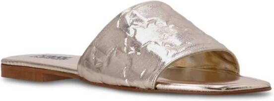 Karl Lagerfeld Brio leren slippers Goud