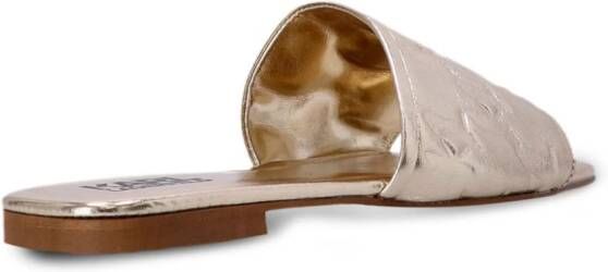 Karl Lagerfeld Brio leren slippers Goud