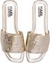 Karl Lagerfeld Brio leren slippers Goud - Thumbnail 5