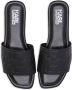 Karl Lagerfeld Brio leren slippers Zwart - Thumbnail 5