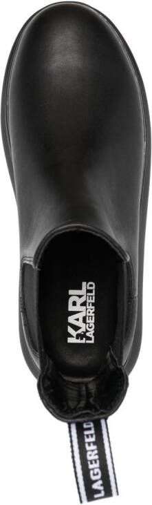 Karl Lagerfeld Enkellaarzen met logoprint Zwart