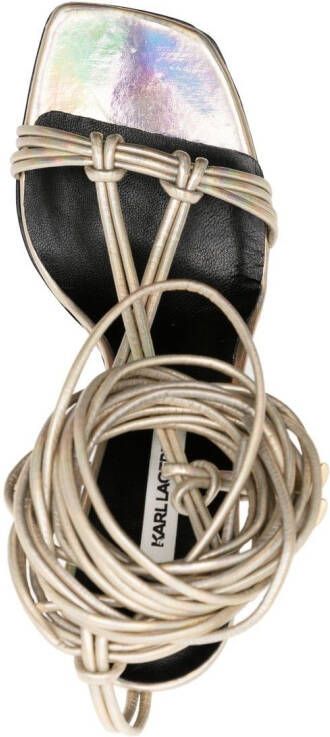 Karl Lagerfeld Gala glanzende sandalen Goud