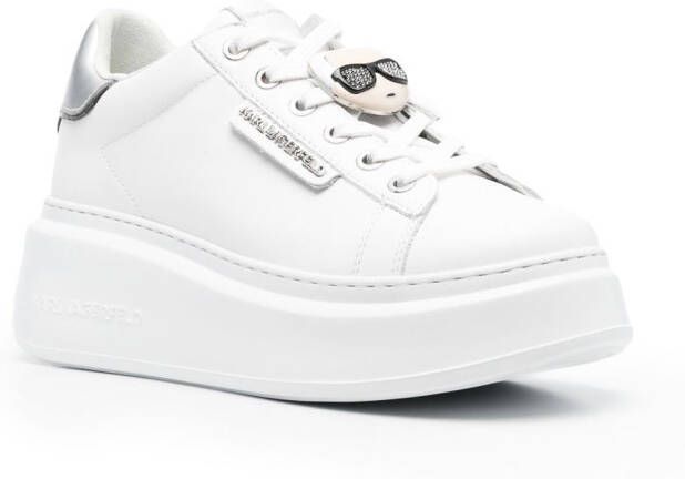 Karl Lagerfeld Ikonik Karl sneakers met plateauzool Wit