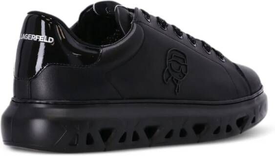 Karl Lagerfeld Kapri leren sneakers Zwart