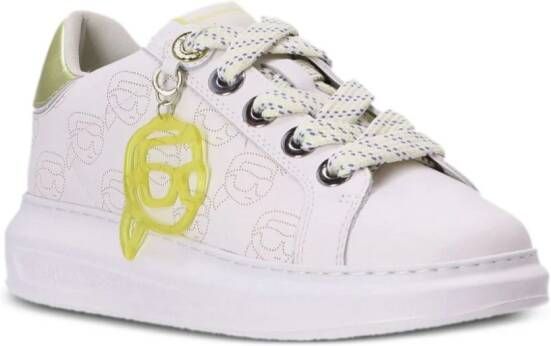 Karl Lagerfeld Kapri NFT leren sneakers met monogram Wit