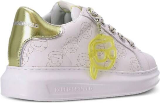 Karl Lagerfeld Kapri NFT leren sneakers met monogram Wit