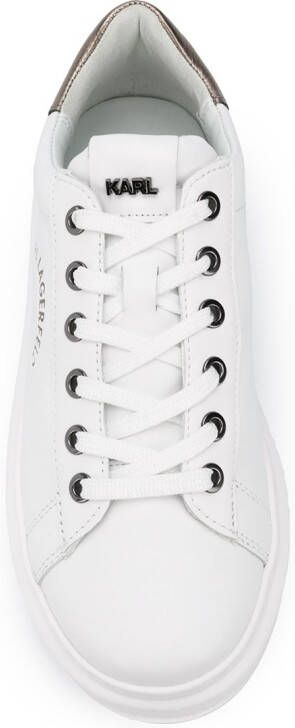 Karl Lagerfeld Rue St-Guillaume Kapri leren sneakers Wit
