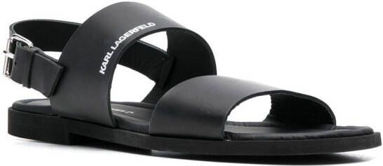 Karl Lagerfeld Kastor II slingback sandalen Zwart
