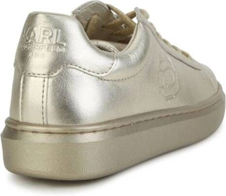 Karl Lagerfeld Kids Sneakers met metallic-effect Goud