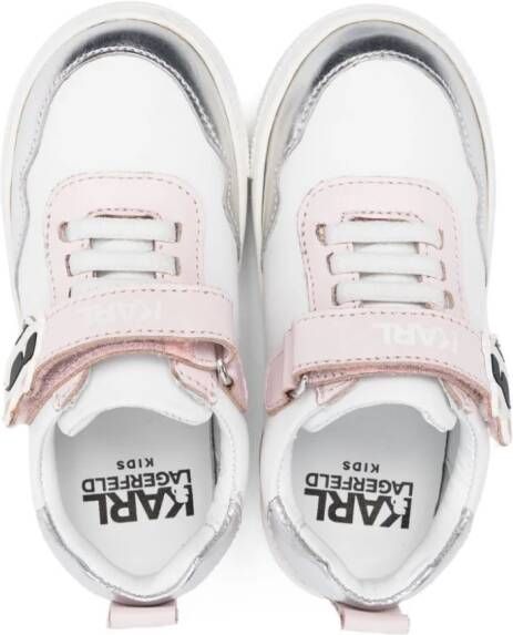 Karl Lagerfeld Kids Sneakers met colourblocking Wit