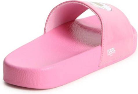 Karl Lagerfeld Kids Ikonik Choupette slippers met logoprint Roze