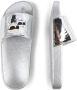 Karl Lagerfeld Kids Ikonik Karl & Choupette slippers met logoprint Zilver - Thumbnail 5