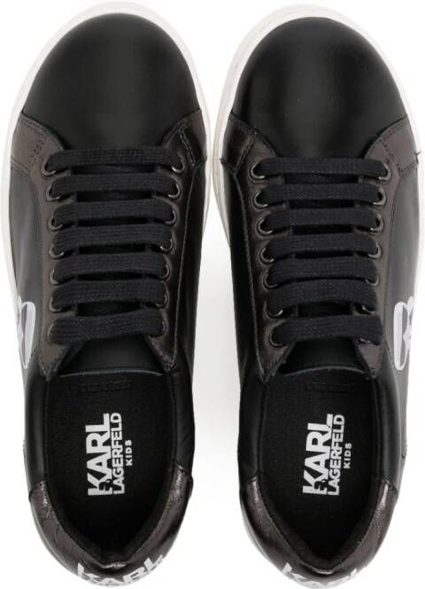 Karl Lagerfeld Kids Ikon Karl sneakers Zwart