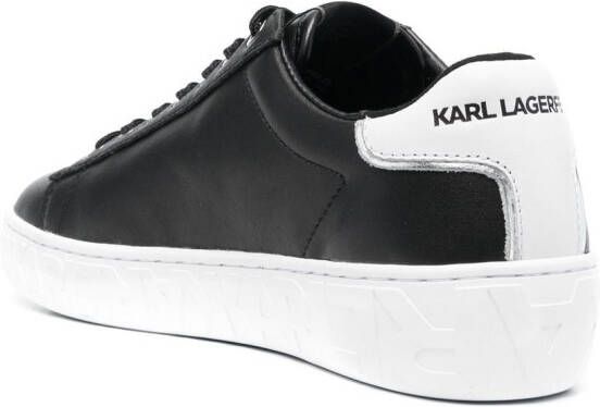 Karl Lagerfeld K IKONIK leren sneakers Zwart