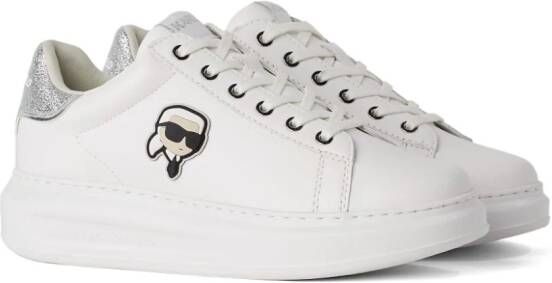 Karl Lagerfeld Ikon NFT Kapri leren sneakers Wit