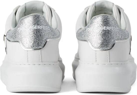 Karl Lagerfeld Ikon NFT Kapri leren sneakers Wit