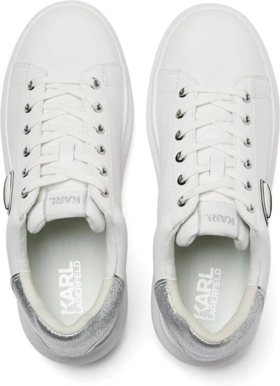 Karl Lagerfeld Ikon NFT Kapri leren sneakers Wit
