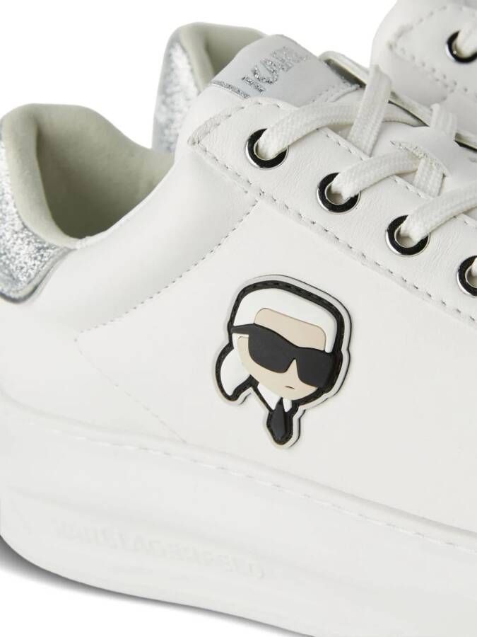 Karl Lagerfeld Ikon NFT Kapri leren sneakers Wit