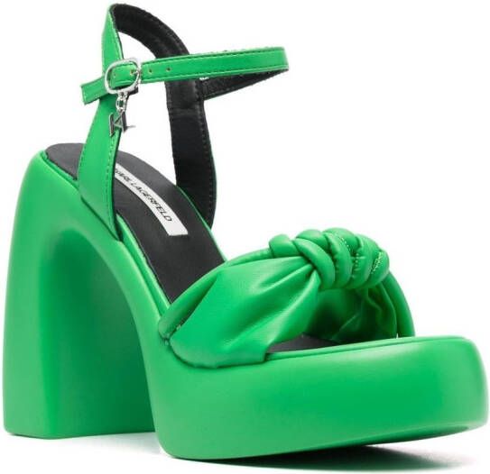 Karl Lagerfeld Leren sandalen Groen