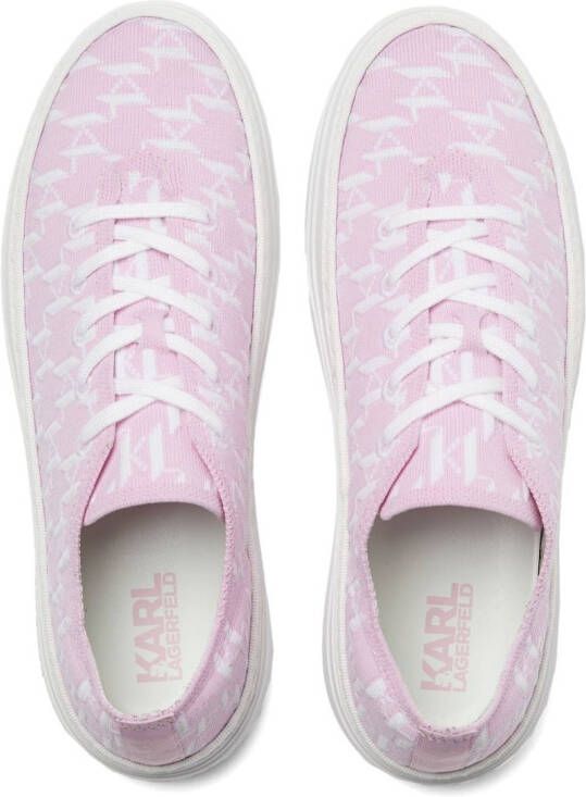 Karl Lagerfeld Ko sneakers met monogram-print Roze