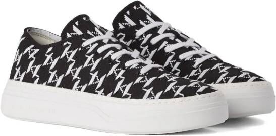 Karl Lagerfeld Ko sneakers met monogram-print Zwart