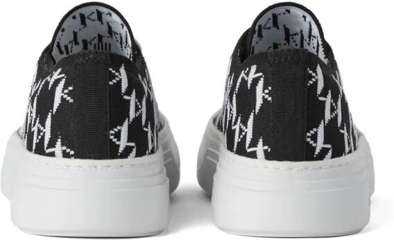Karl Lagerfeld Ko sneakers met monogram-print Zwart