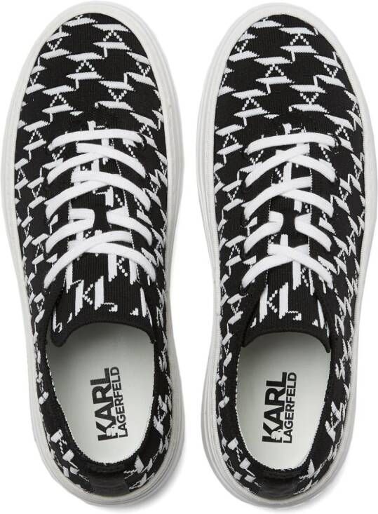 Karl Lagerfeld Ko sneakers met monogram-print Zwart