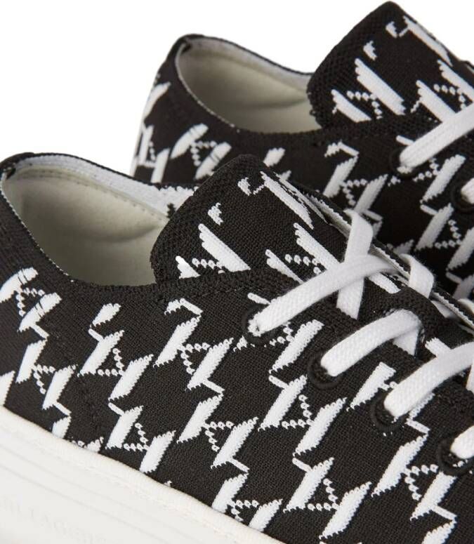 Karl Lagerfeld Ko sneakers met monogram-print Zwart