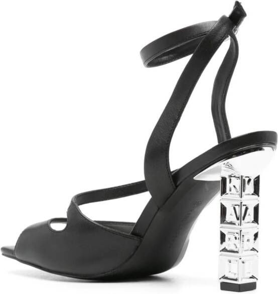 Karl Lagerfeld Kolumn sandalen met bandjes 105 mm Zwart