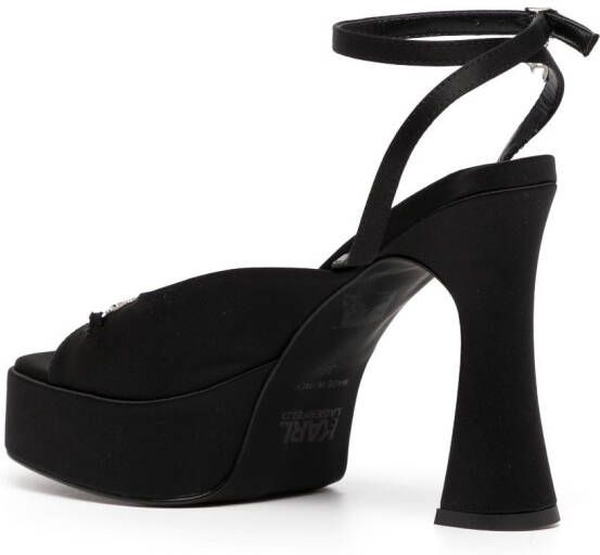 Karl Lagerfeld Lazula sandalen met gegraveerd logo Zwart